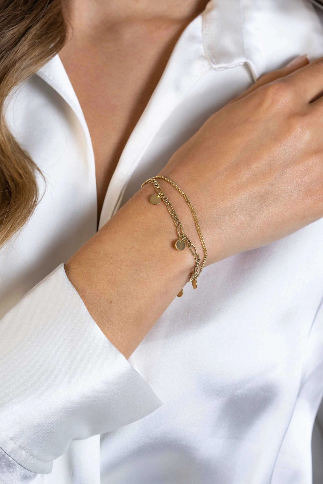 ZINZI Gold Plated Zilveren Multi-Look Armband ZIA2368