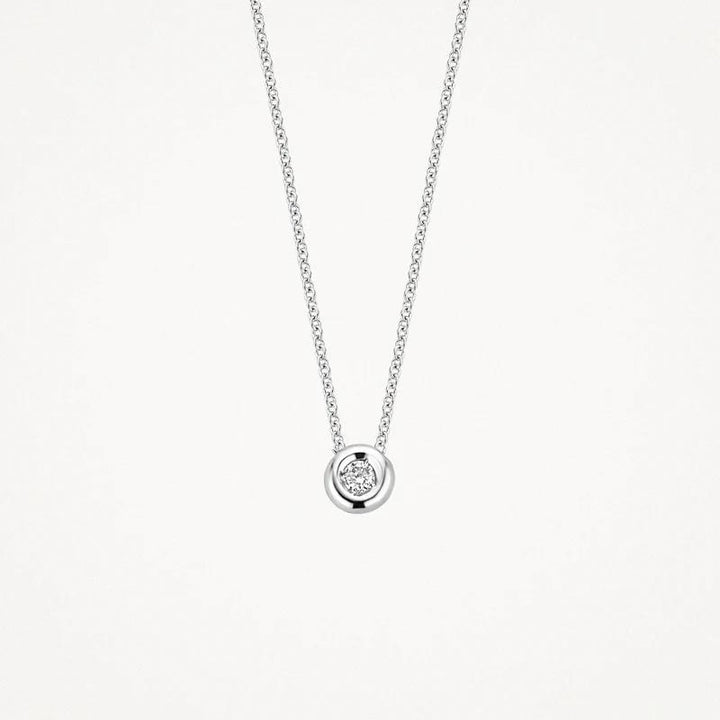 Collier 3113WDI - 14k Wit goud met Diamant