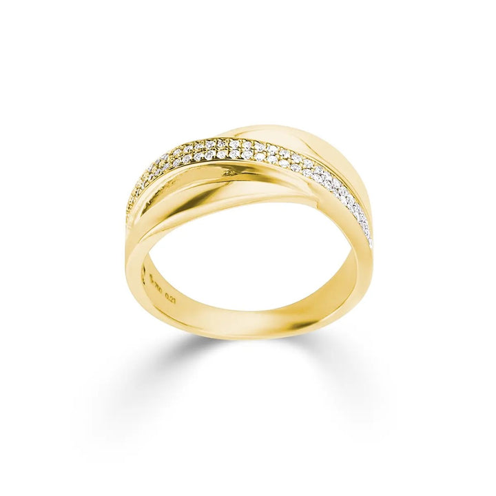 14 Karaat Geelgouden Ring met 0,22 ct Briljant