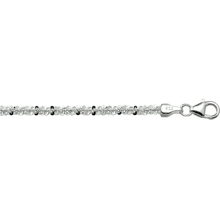 Zilveren Gerhodineerd Collier Gevlochten/Getordeerd – 3 mm – 45 cm