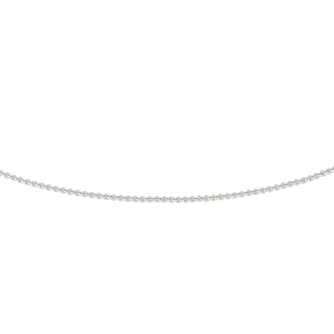 Lengtecollier anker rond 0,8 mm 14kt witgoud 42cm 41.02114