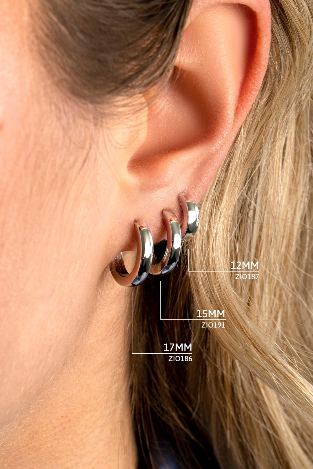 Zinzi zilveren oorringen 12 x 3mm glad met luxe klapsluiting ZIO187