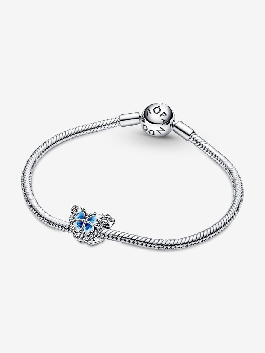 Blauwe Vlinder Sprankelende Bedel 790761C01