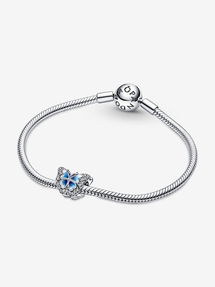 Blauwe Vlinder Sprankelende Bedel 790761C01
