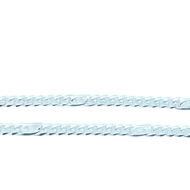 Zilveren Massief Collier Dubbele S Figaro Schakel 4 mm – 50 cm