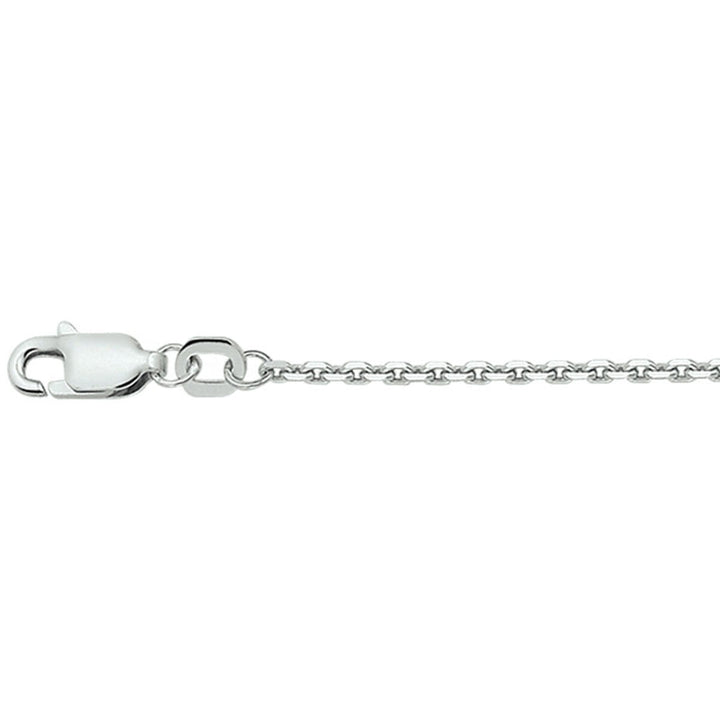zilver collier anker gediamanteerd 1,6 mm 60 cm