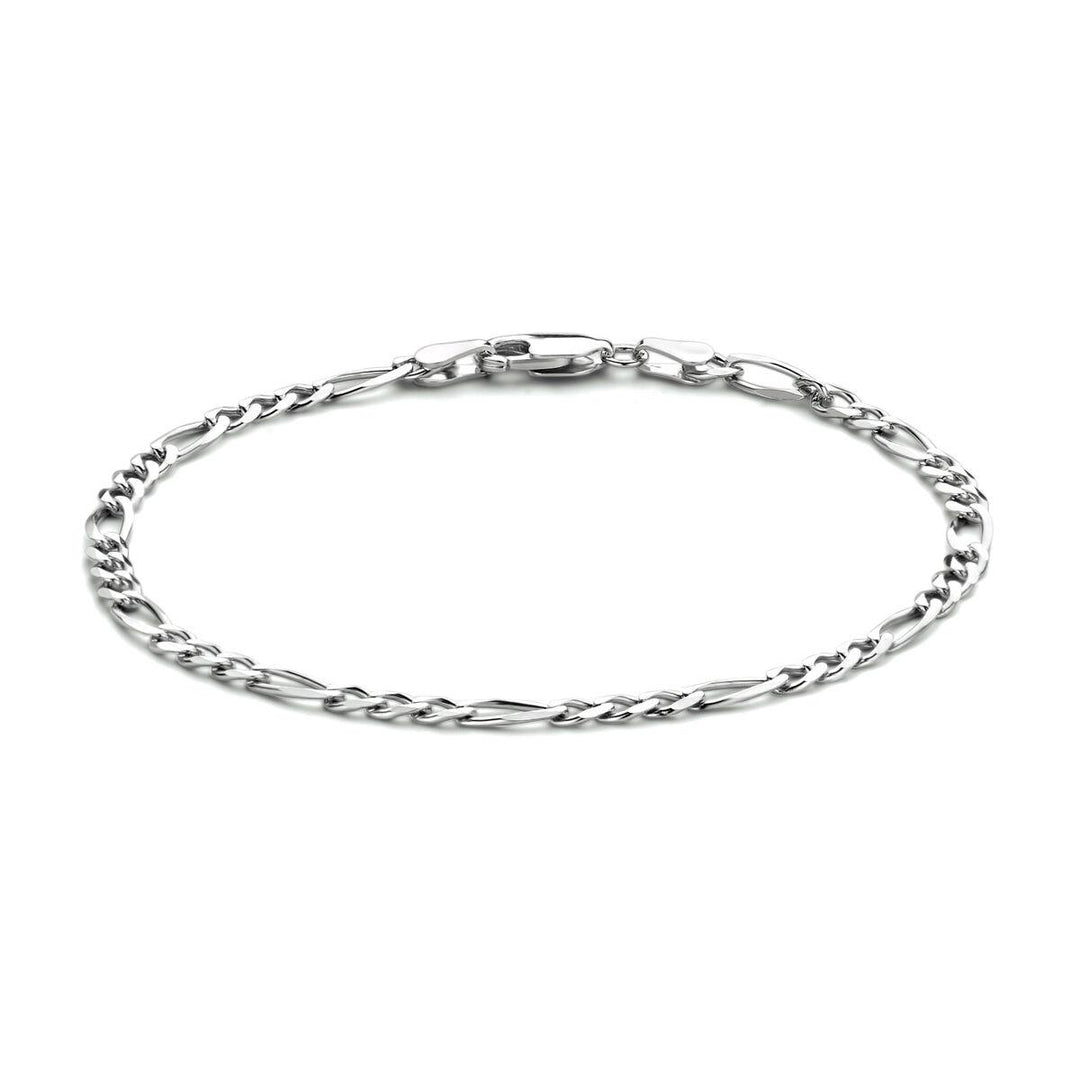 Zilveren armband figaro 3.3mm 19 cm