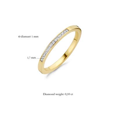 Ring 1630BDI - 14k GeelGoud met Diamant