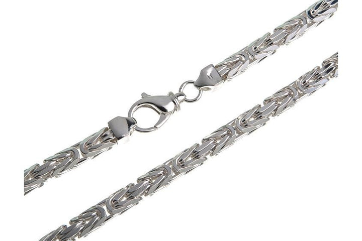 Zilveren Massieve Koningsschakel Armband Vierkant 3 mm 19 cm