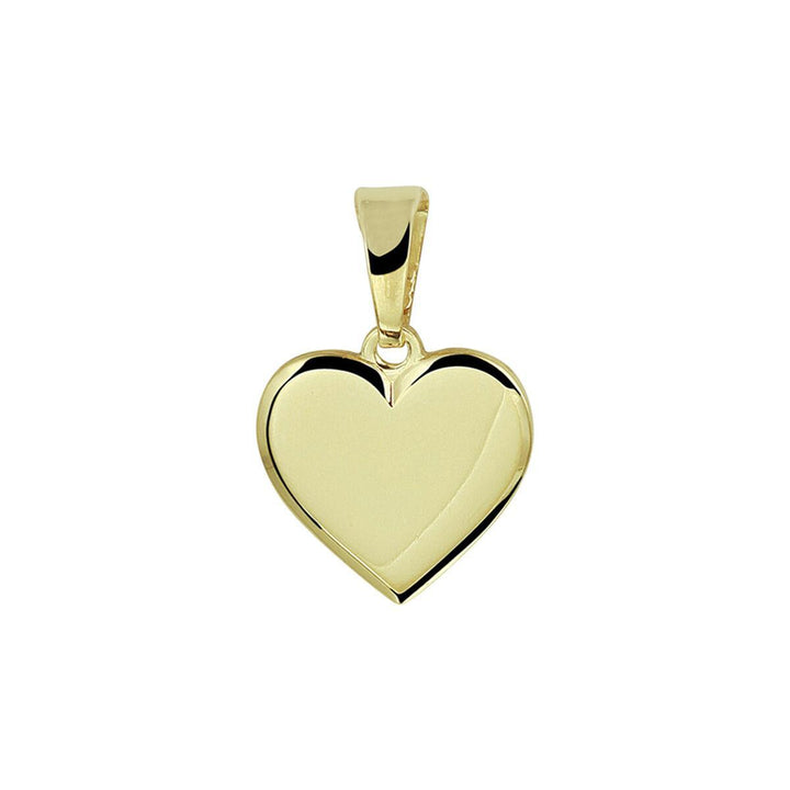 14 kt hart hanger graveerbaar 13 mm
