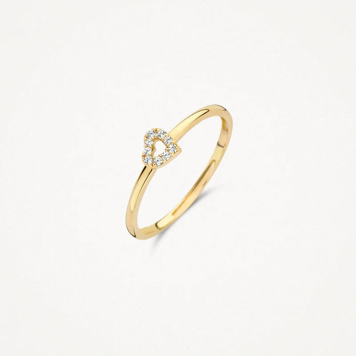 Ring 1231YZI - 14k Geelgoud met zirkonia maat 54