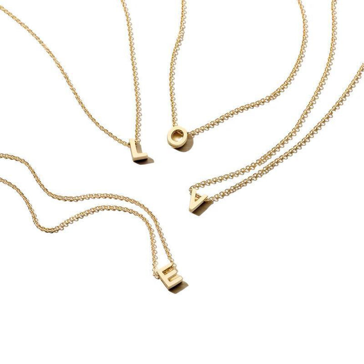 14k Geelgoud met letter J Collier 3155YGO