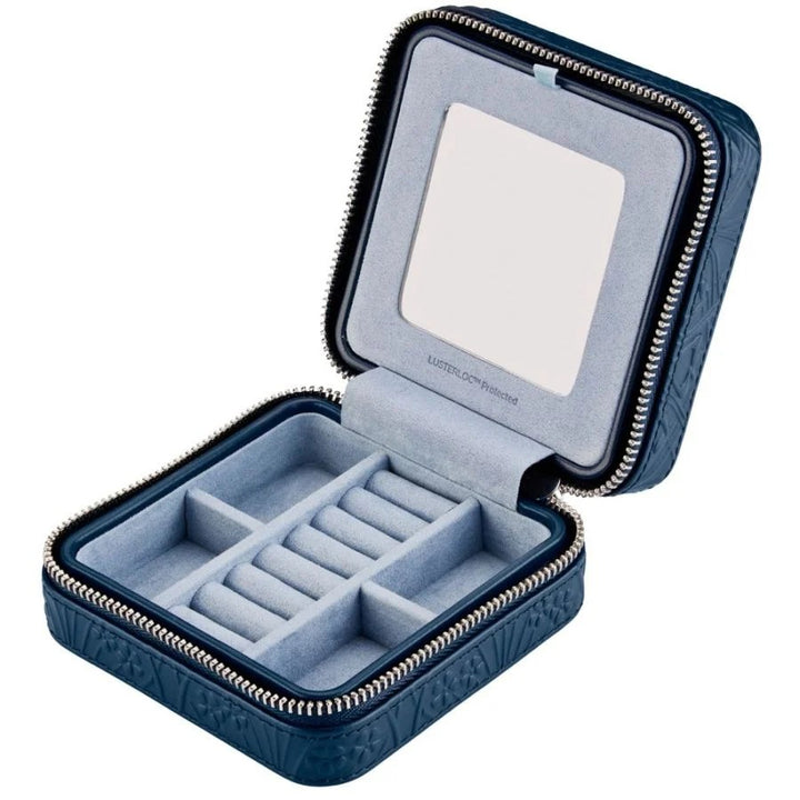 WOLF X LIBERTY Small Travel Jewellery Zip Case Navy – Ianthe 381317