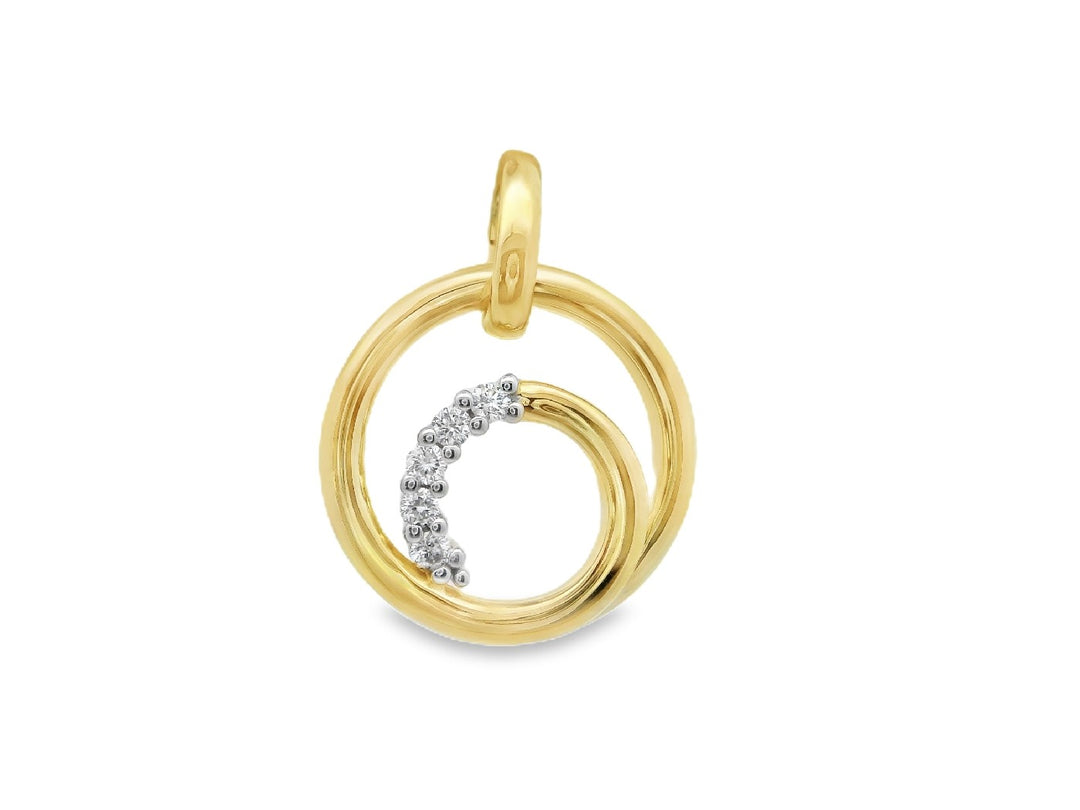 14 kt hanger rond diamant 0.06ct H/VSi