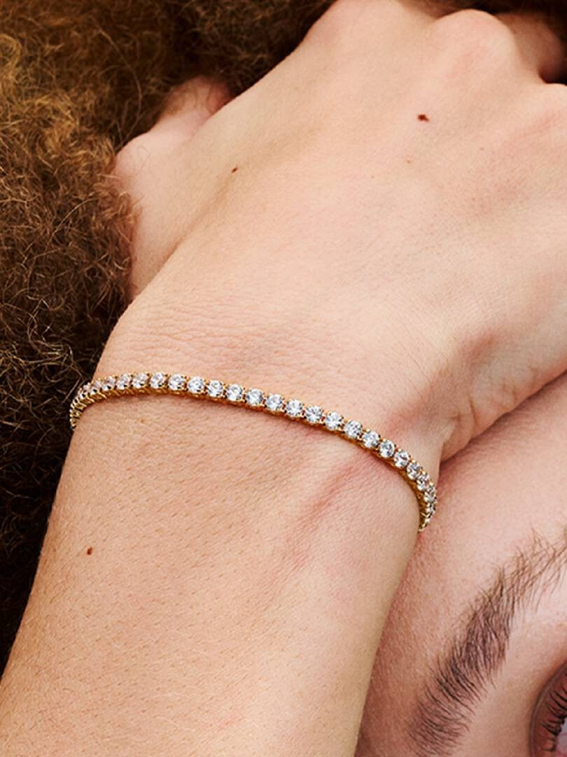 Pandora Sprankelende Tennisarmband Verguld met Zirkonia 20 cm 561469C01