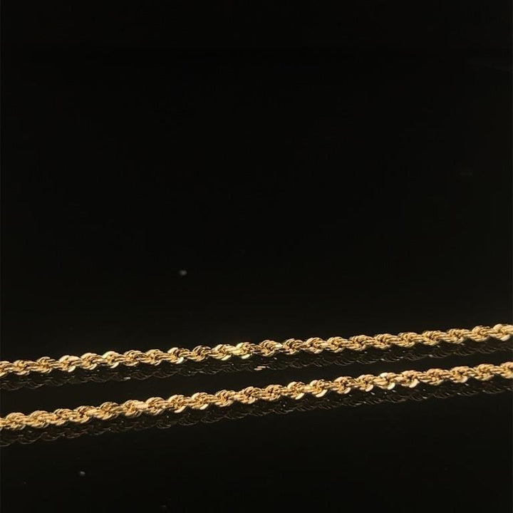 14 kt koordcollier 1,5 mm 60cm geelgoud MASSIEF