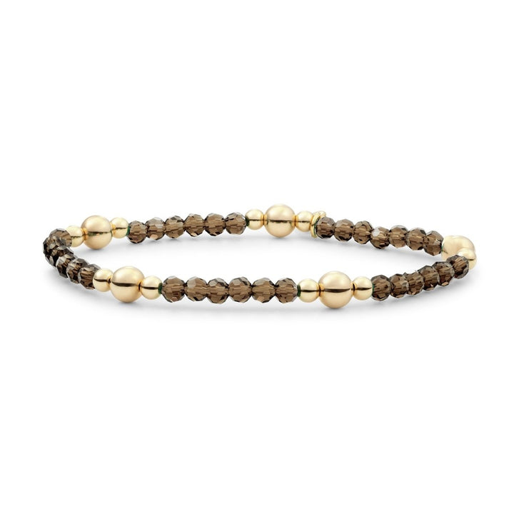 Sparkling Jewels BLK01G-G23 Smoky Quartz Bold Mix armband