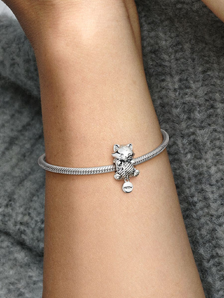 Kitten and yarn ball sterling 799535C00