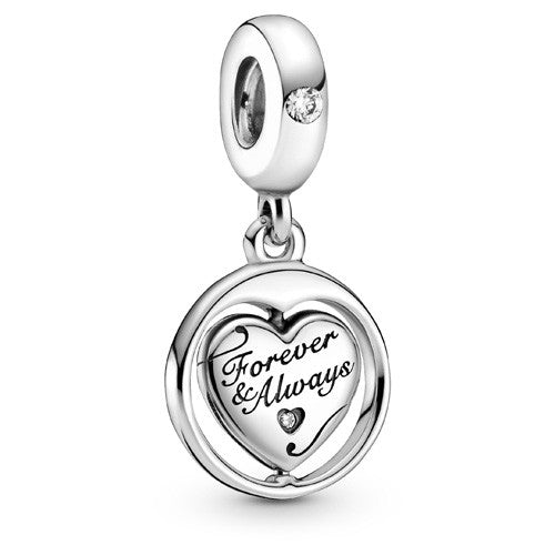 Heart sterling silver spinning 799266C01