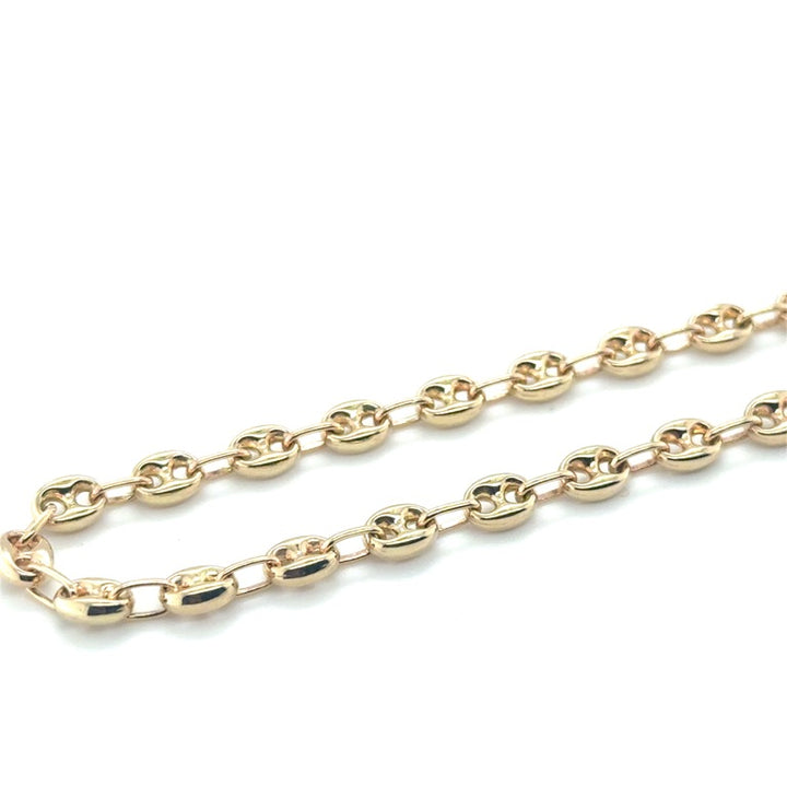 14 karaat geelgouden koffieboon armband 19,5 cm