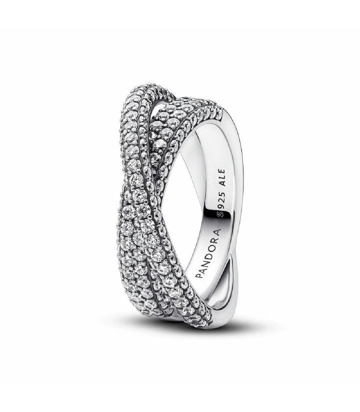 Pandora Timeless Pavé Gekruiste Dubbele Bandring