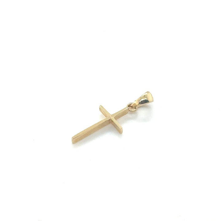 14 karaat geelgouden kruis hanger – 21 mm
