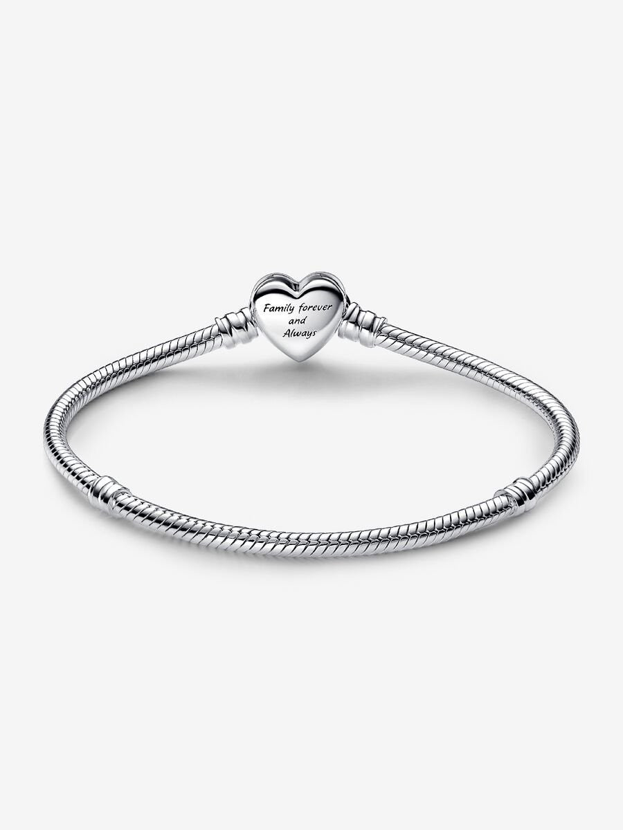 Pandora Moments Snake Chain Armband met Hartsluiting 592645C01 19 cm