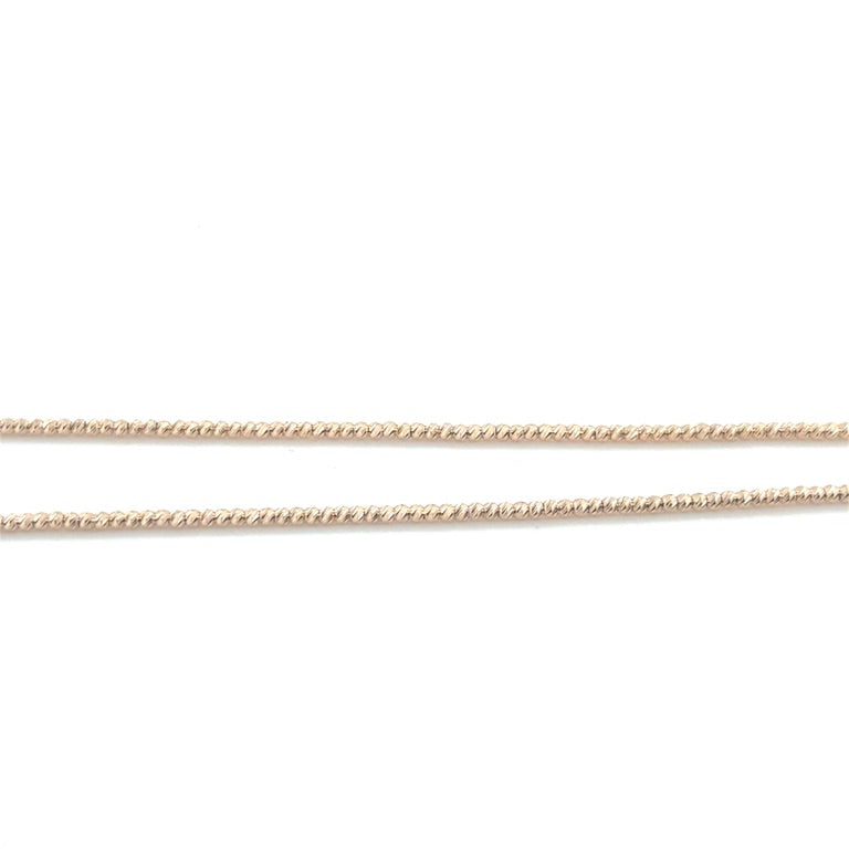 14 karaat rose gouden collier met gefacetteerde balletjes 1,5 mm 45 cm