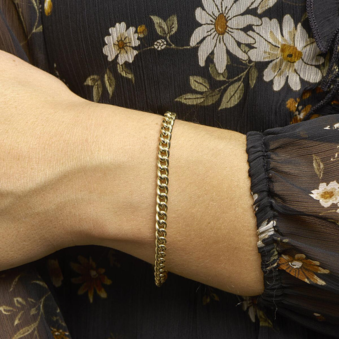 armband gourmette 5,2 mm 19 cm 14 kt goud