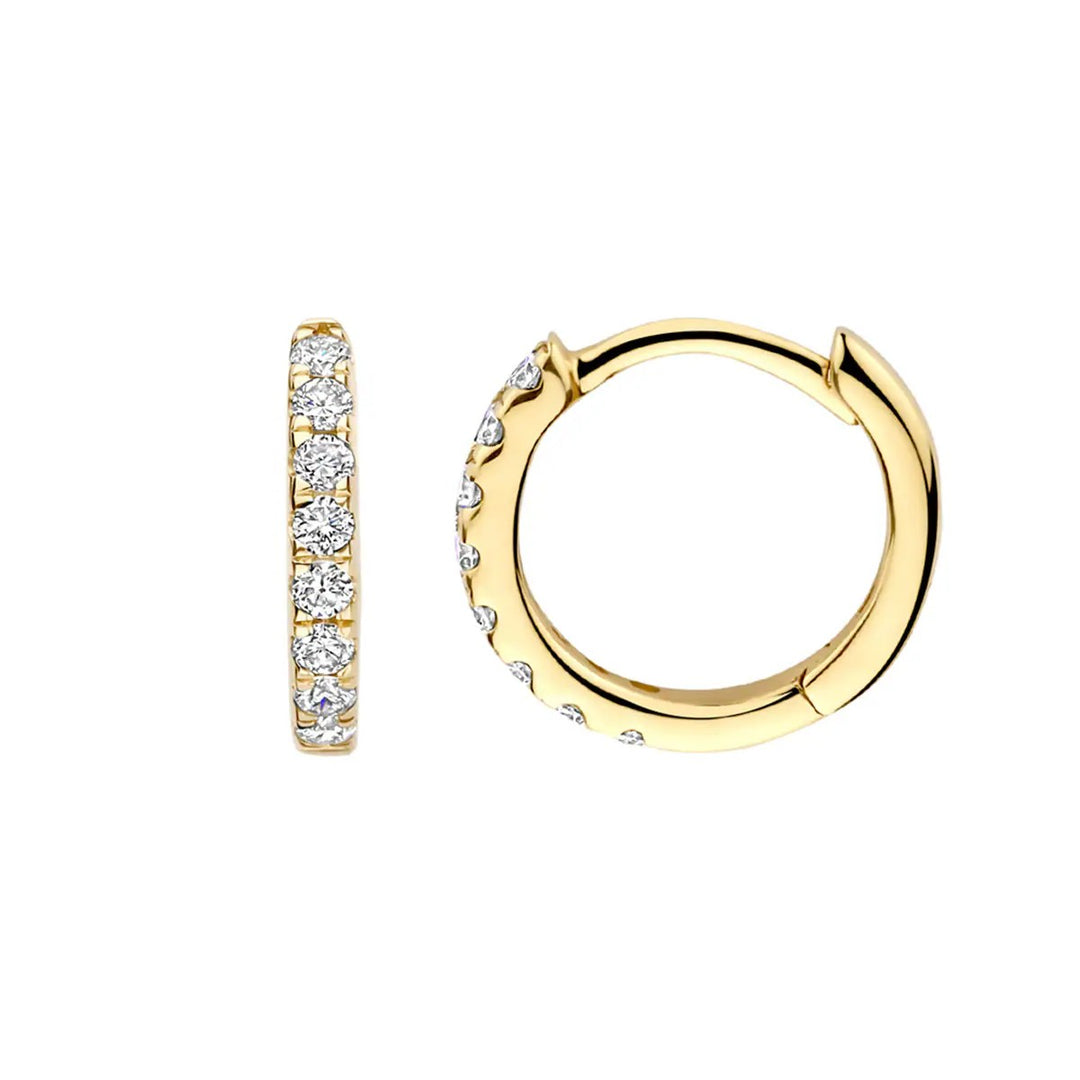 Lab diamonds oorringen LG7029Y - 14k Geelgoud