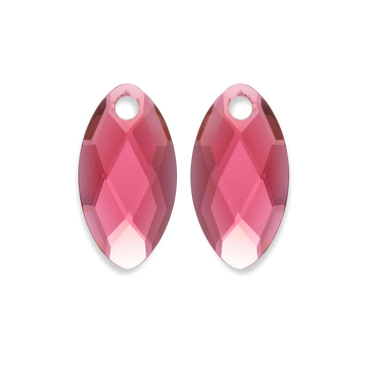 Earstones | Leaf Fuchsia Quartz EAGEM51-FCLF-S