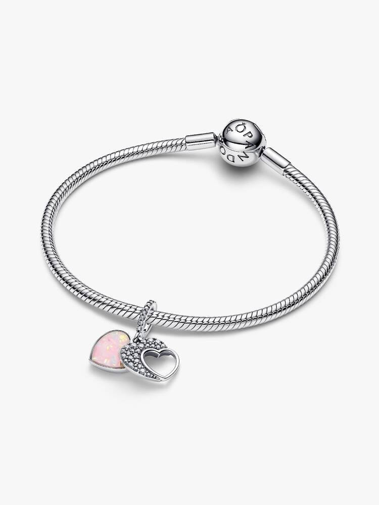 Pandora Dubbele Hart Bedel “To my Beautiful Mother” 794456C01