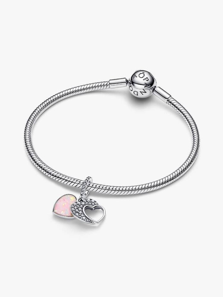 Pandora Dubbele Hart Bedel “To my Beautiful Mother” 794456C01
