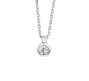 Zilveren Gerhodineerd Collier met Zirkonia – 1,1 mm – 40 + 4 cm