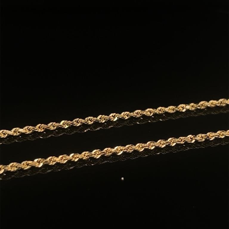 14 kt koordcollier 1,5 mm 60cm geelgoud MASSIEF