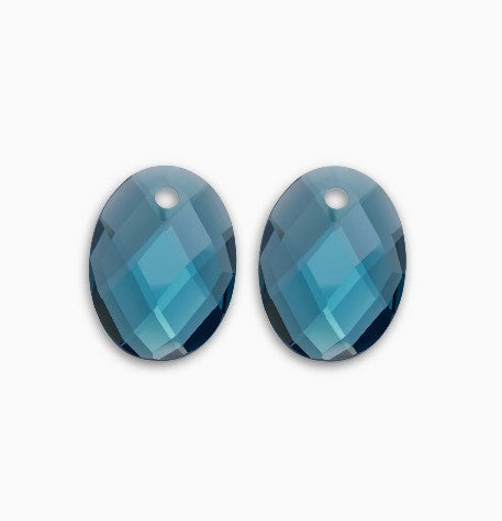 Sparkling Jewels Oorbel Edelstenen Medium Oval Turquoise Quartz EAGEM70-MO