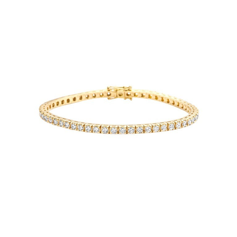 18 karaat geelgouden tennisarmband met 4,29 ct diamant
