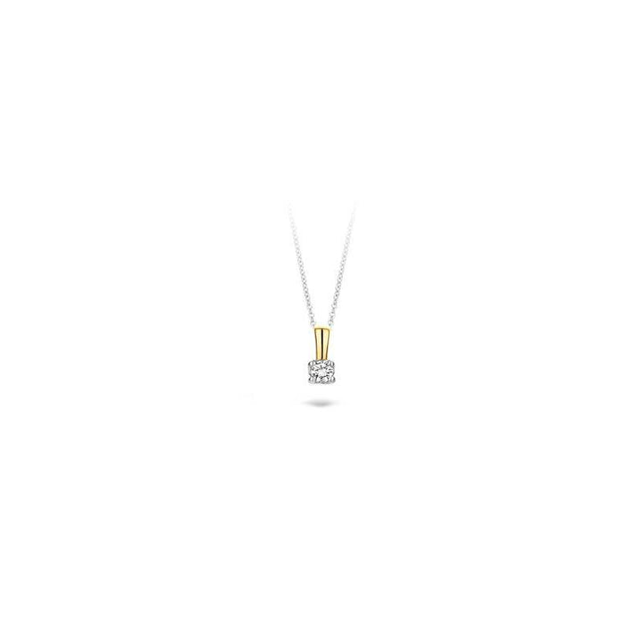 Hanger 6600BDI - 14k Geel en Wit Goud met Diamant