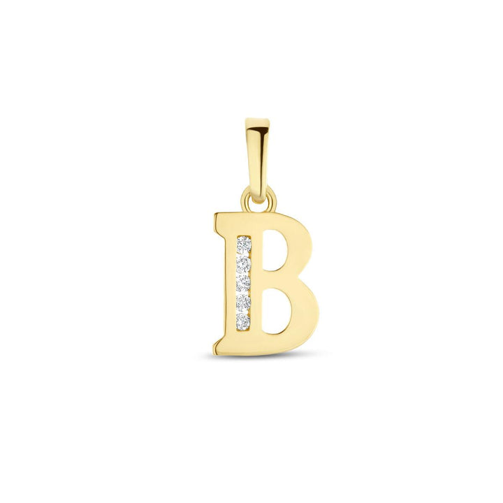 14k Geelgouden hanger in de vorm van een letter B