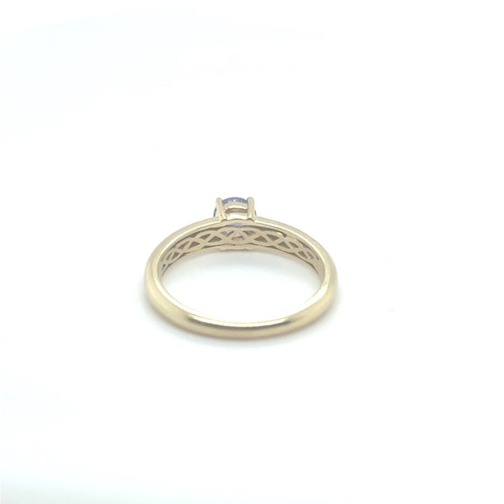 14 Karaat Geelgouden Ring met Tanzaniet – 0,45 ct