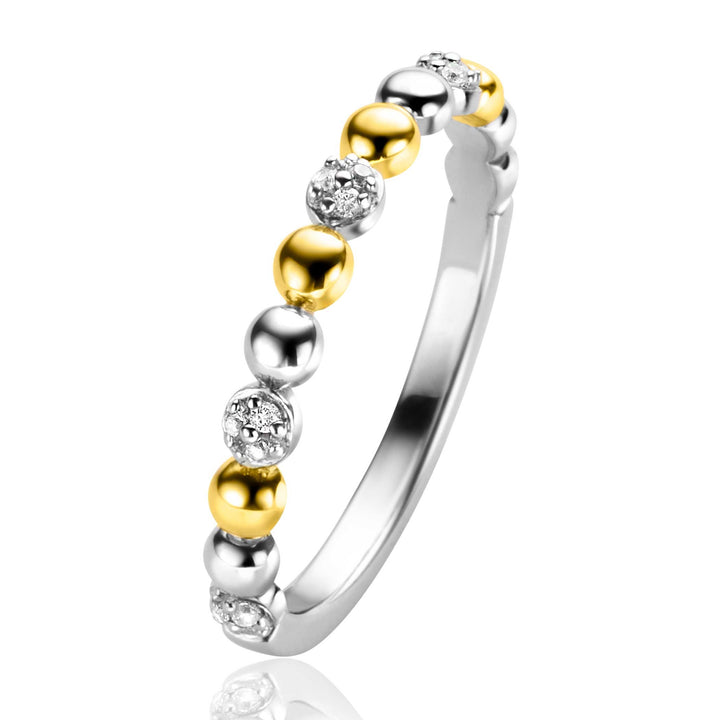 ZINZI zilveren aanschuifring zirconia's ZIR2393