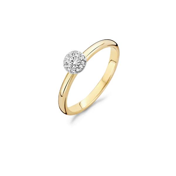 Ring 1131BZI - 14k Geelgoud met Zirkonia