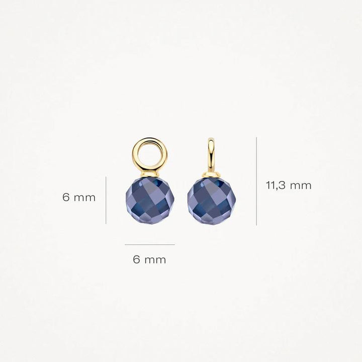 Oorbedels 9046YDB 14k Geelgoud met zirkonia
