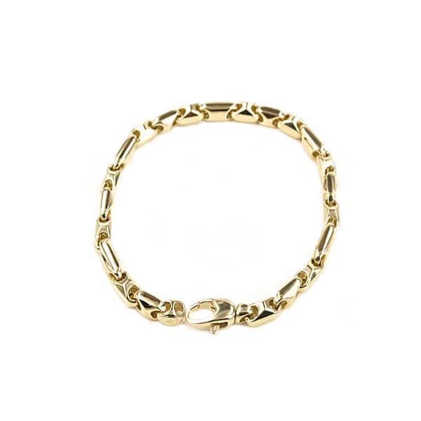 Monzario 14 Karaat geelgouden dames armband 596-A Geel 4,5 mm