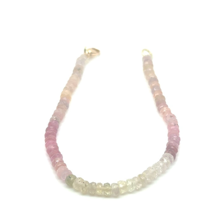 14 kt Geelgouden armband met Multicolor Saffieren – 18 cm