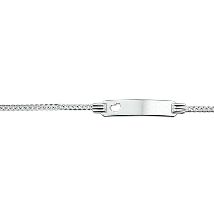 graveerarmband hart gourmette plaat 4,8 mm