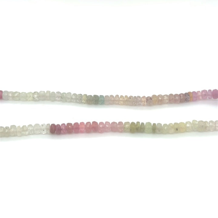 14 kt Geelgouden Collier met Multicolor Saffieren – 45 cm