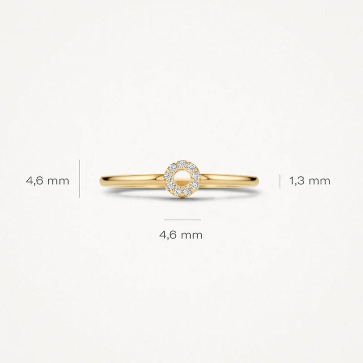 14k Blush ring Geelgoud met Zirkonia 1217YZI