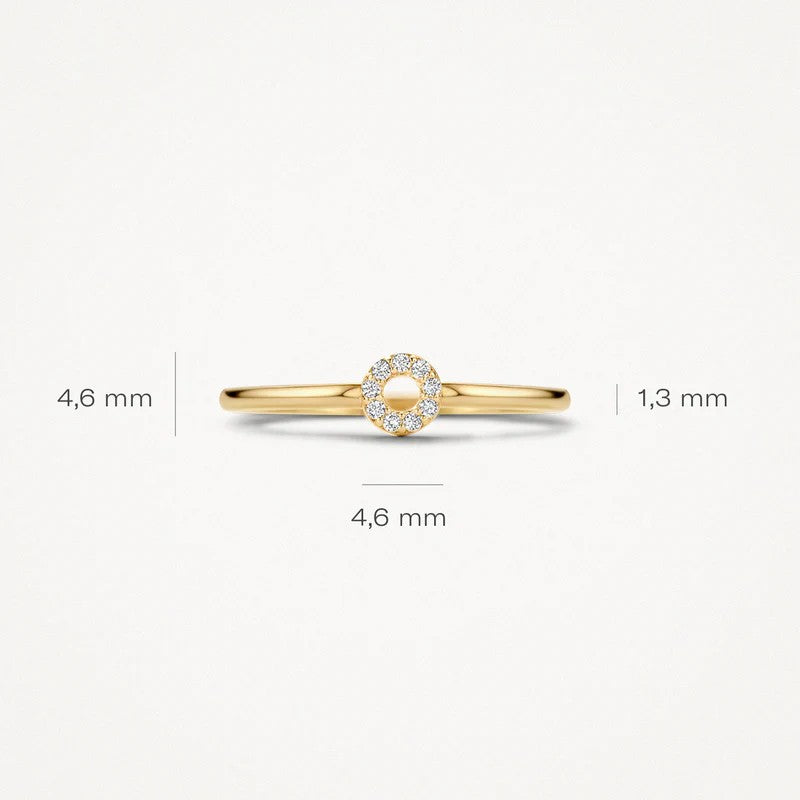 14k Blush ring Geelgoud met Zirkonia 1217YZI