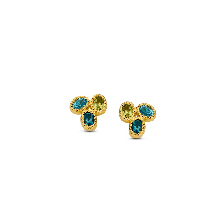 18 kt oorstekers multicolor 0675733K